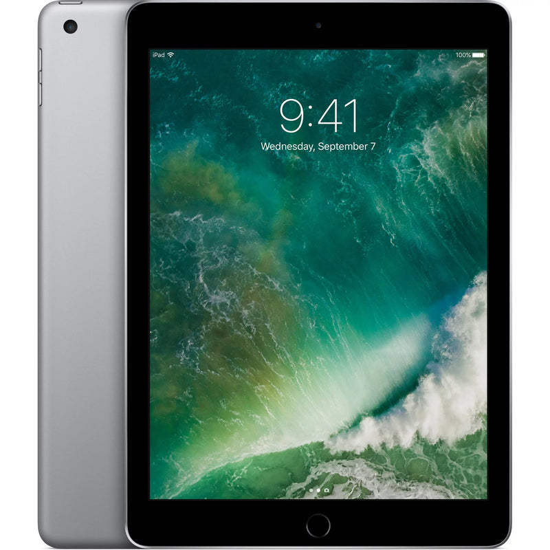 Restored Apple iPad 5 9.7" 32GB Space Gray (Wifi) Bundle: LED Wireless Speaker, Bluetooth Headphones, & Screen Protector (Refurbished)
