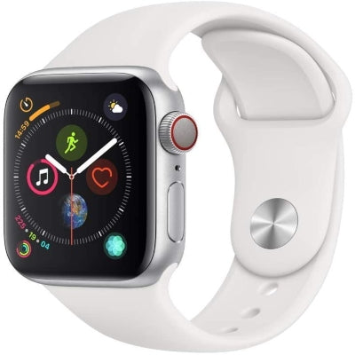 Apple Watch Series 4 44mm GPS Only Space Gray Aluminum Black Sport Band Renewed